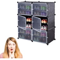 CZARNA SZAFKA NA BUTY OBUWIE REGAŁ STOJAK PÓŁKA ORGANIZER PUDEŁKA
