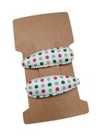 Spineczki spinki pyk klik gwiazdka święta zima czerwone zielone kropki