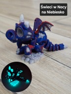 Figurka Smoka 3D Świecąca w Ciemności na Niebiesko - Druk 3D mixGadzet