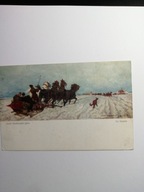 MALARSTWO POLSKIE- JÓZEF CHEŁMONSKI - DO MIASTA-.