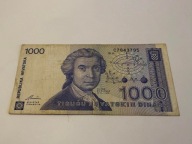 1000 dinarów Chorwacja 1991 P#22 VF