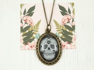 wisiorek SUGAR SKULL vintage meksyk czaszka W48 NB21