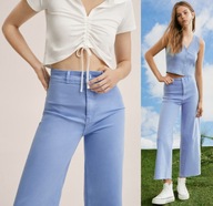 MANGO niebieskie spodnie jeansy culotte kuloty