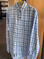 T Koszula Bolger niebieska krata bawełna typu delikatnej flaneli S