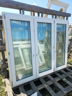 OKNA Plastikowe PCV Trzyskrzydłowe 192x160cm 3 sztuki okno białe