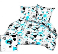 Pościel kora lux 160x200 + 2x70x80 + 2x40x40 zamek K 292 Pasywne serca turk