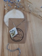 Naszyjnik z żywicy z suszonymi kwiatami Wyjątkowe prezent