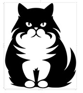 Naklejka wodoodporna KOT wzór kota 10cm #15