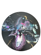 Nokturn Orchidei, abstrakcja, farby akrylowe, aukcja charytatywna