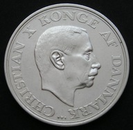 Dania 2 korony 1937 - król Christian X - srebro