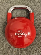 Kettlebell 32 kg stalowy | odważnik treningowy do ćwiczeń | Krepki Chwyt |