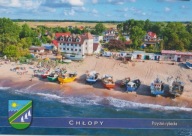 CHŁOPY - PRZYSTAŃ RYBACKA - KUTER - HERB