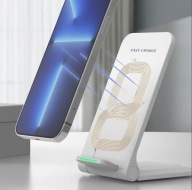 SZYBKA ŁADOWARKA INDUKCYJNA PODSTAWKA STAND NA TELEFON SKŁADANA 15W QC Qi