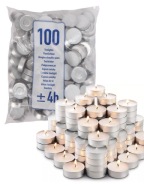 Podgrzewacze bezzapachowe tealights 100 szt. – czas palenia ok. 4h