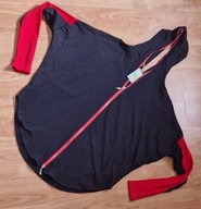 Czarnkartigan z kapturem iczerwonymi rekawami TwoMoon XXL