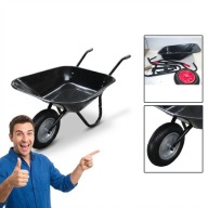 TACZKA OGRODOWA LEKKA DUŻA MOCNA METALOWA Z POMPOWANYM KOŁEM 80L VERVE