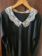 Kołnierzyk bawełniany robiony na szydełku