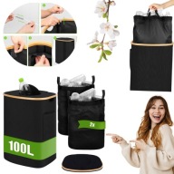 KOSZ, TORBA NA BUTELKI Z UCHWYTAMI I 2 WYJMOWANYMI WORKAMI 100L CZARNY