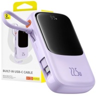 SZYBKI POWER BANK BASEUS 10000 mAh 22.5W USB-C USB-A WBUDOWANY KABEL USB-C