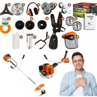 POTĘŻNA KOSA SPALINOWA PODKASZARKA SILNIK 3XGŁOWICA 2XTARCZA 2X PRZEKŁADNIA