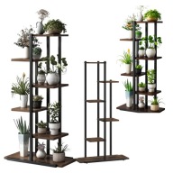 KWIETNIK STOJĄCY METALOWY PÓŁKI NA KWIATY DONICZKI ROŚLINY STOJAK 113CM