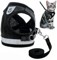 SZELKI SPACEROWE BEZUCISKOWE REGULOWANE ODBLAS DLA KOTA PSA + SMYCZ 120CM