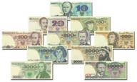 ZESTAW BANKNOTÓW PRL 10 - 10 000 zł. - PIĘKNY !!!