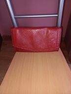 Clarks torebka kopertówka skóra naturalna czerwony