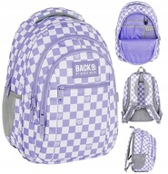PLECAK SZKOLNY MŁODZIEŻOWY BACKUP 26L SZACHOWNICA LAPTOP A4 KRATKA SZARY