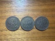 ZESTAW MONET 2 ZŁOTE ROCZNIK 1975 - 1977(3 MONETY) II Zestaw