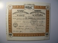 WARSZAWSKIE DROGI ŻELAZNE DOJAZDOWE T.A. 50 AKCJI !!!