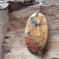 Wisiorek zawieszka jaspis maligano trzmieli srebro