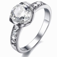 PIERSCIONEK STAL SZLACHETNA 316L Z SWAROVSKI ELEMENTS R.14