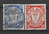 WMG 1925-1935 Fi208-209 O kaowane. Wydanie obiegowe Herb Gdańska w owalu