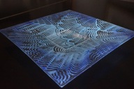 PATERA SZKLANA MEGA DUŻA SZKŁO ARTYSTYCZNE ART GLASS danish design 40x40