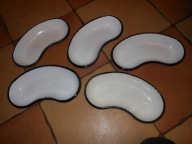 STARE MEDYCZNE NACZYNIE EMALIOWANE NERKA 5 SZTUK