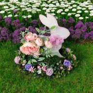 Stroik Wielkanocny z Zajączkiem Ręcznie Robiona Dekoracja Świąteczna