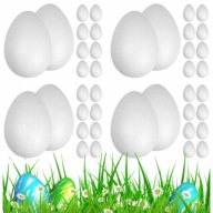 ZESTAW 4 X10 SZT JAJKA STYROPIONOWE DUŻE 10 CM PISANKI NA WIELKANOC BIAŁE