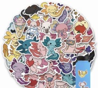 Naklejki Aksolotl 51 szt Zestaw Naklejek Axolotl Stickers dla Dzieci