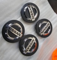 Oryginalne dekielki 54/50mm NISSAN 40342-BR01A szare logo chrom