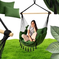FOTEL WISZĄCY KRZESŁO BRAZYLIJSKIE HUŚTAWKA HAMAK OGRODOWY NA BALKON BOHO