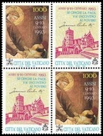 Watykan 1993 2X Mi 1079 fz ** Jan Paweł II Papież Święty Franciszek