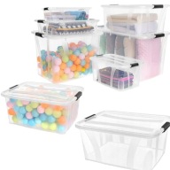 PUDEŁKO Z POKRYWKĄ KON-PLAST 32L PRZEZPROCZYSTE MOCNE