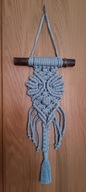makrama, ozdoba ścienna, szara bawełna, handmade
