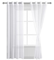 FIRANY GOTOWE LEKKIE ŚNIEŻNOBIAŁE NA PRZELOTKACH 140X240 CM