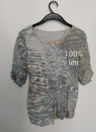 Bluzka lniana len L damska