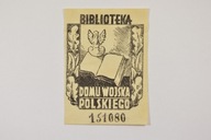 EXLIBRIS EKSLIBRIS BIBLIOTEKA DOMU WOJSKA POL. PRL