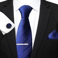 Zestaw Męskiego Krawata, Spinka Do Krawata, Poszetka I Spinki Do Mankietów