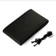 Pokrowiec na kierownicę czarny + czarna nić