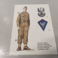 POCZTÓWKA MUNDUR i GODŁO GENERAŁ BRYGADY STANISŁAW KOPAŃSKI